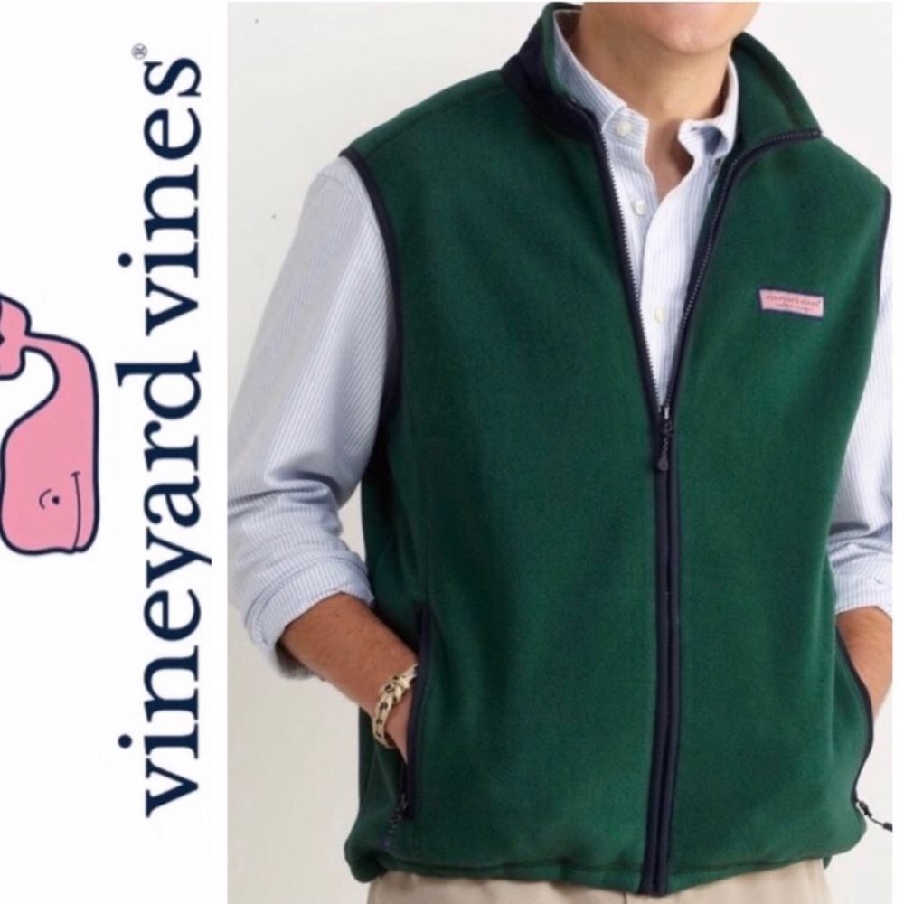 🧤SOLD🧤Vineyard Vines Plush Fleece Zip Front Vest